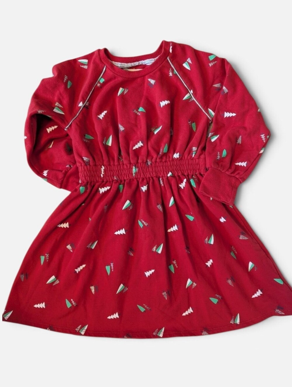 Tucker + Tate Red Long-Sleeve Tree Print Dress Size 2T